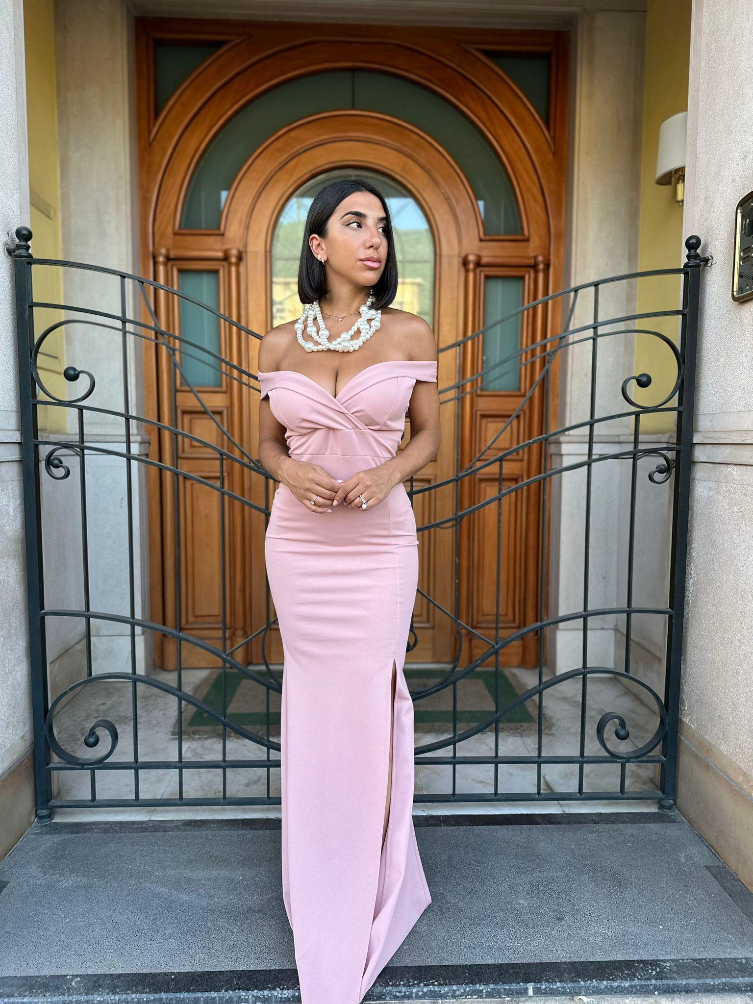 Abito CATE Abito lungo scollo a cuore Abito cerimonia 2024