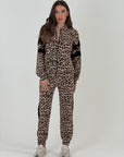 SALDO Tuta LEOPARDO - Tuta leopardata con pantalone a palazzo con brillantini