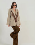Giacca Agnes - giacca con frange sul collo