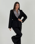 SALDO Tailleur FARAH - Completo giacca con Swarovski e pantalone