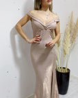 Abito a sirena taglia unica con cerniera su retro e maxi spacco laterale - Jiumir