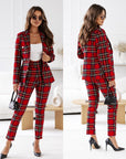 Tailleur tartan Christmas - Completo giacca e pantalone fantasia scozzese - Jiumir