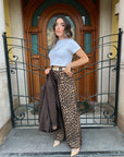 Pantalones de lumina de fantasía de leopardata