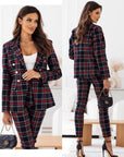 Tailleur tartan Christmas - Completo giacca e pantalone fantasia scozzese - Jiumir