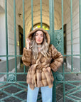 New fur n14 / new / in visual horizontal honey with hood and side pockets - Limited edition