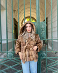 New fur n14 / new / in visual horizontal honey with hood and side pockets - Limited edition