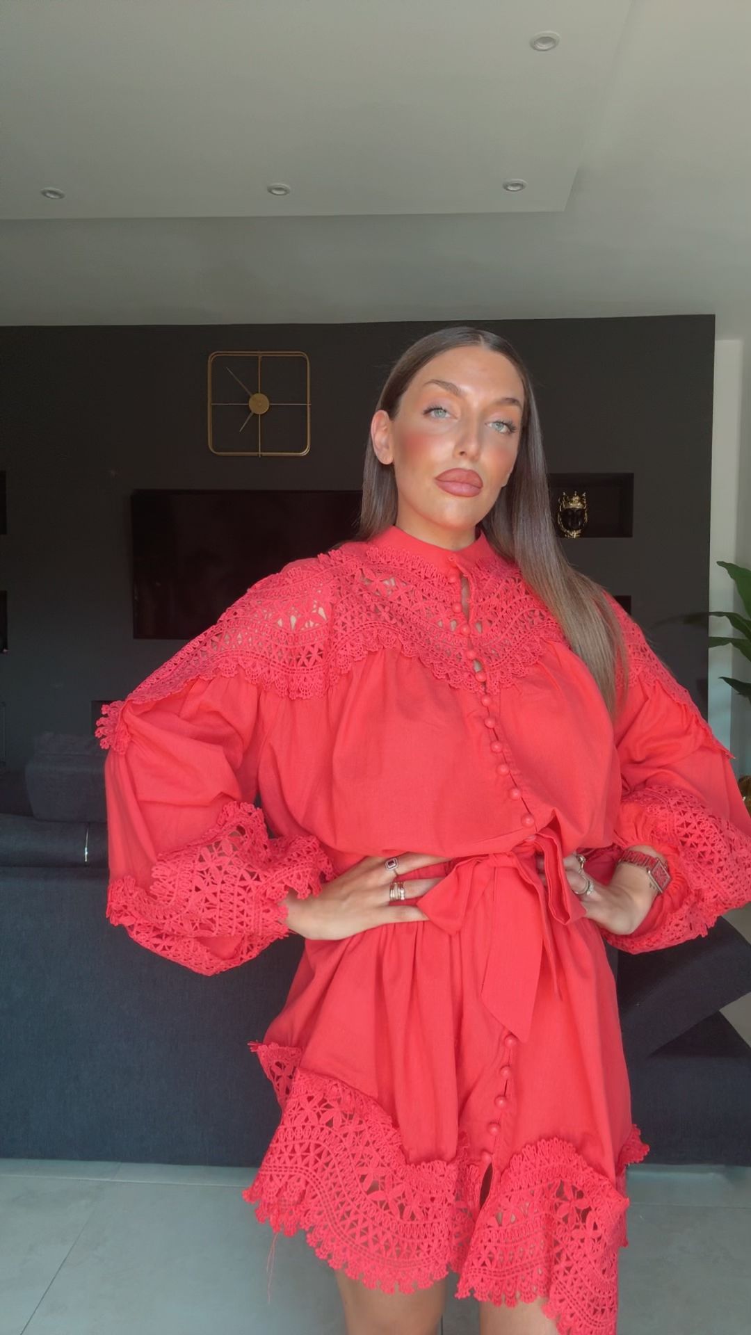 Abito LING - Abito corto con bottone e cintura - COLLEZIONE CHIC