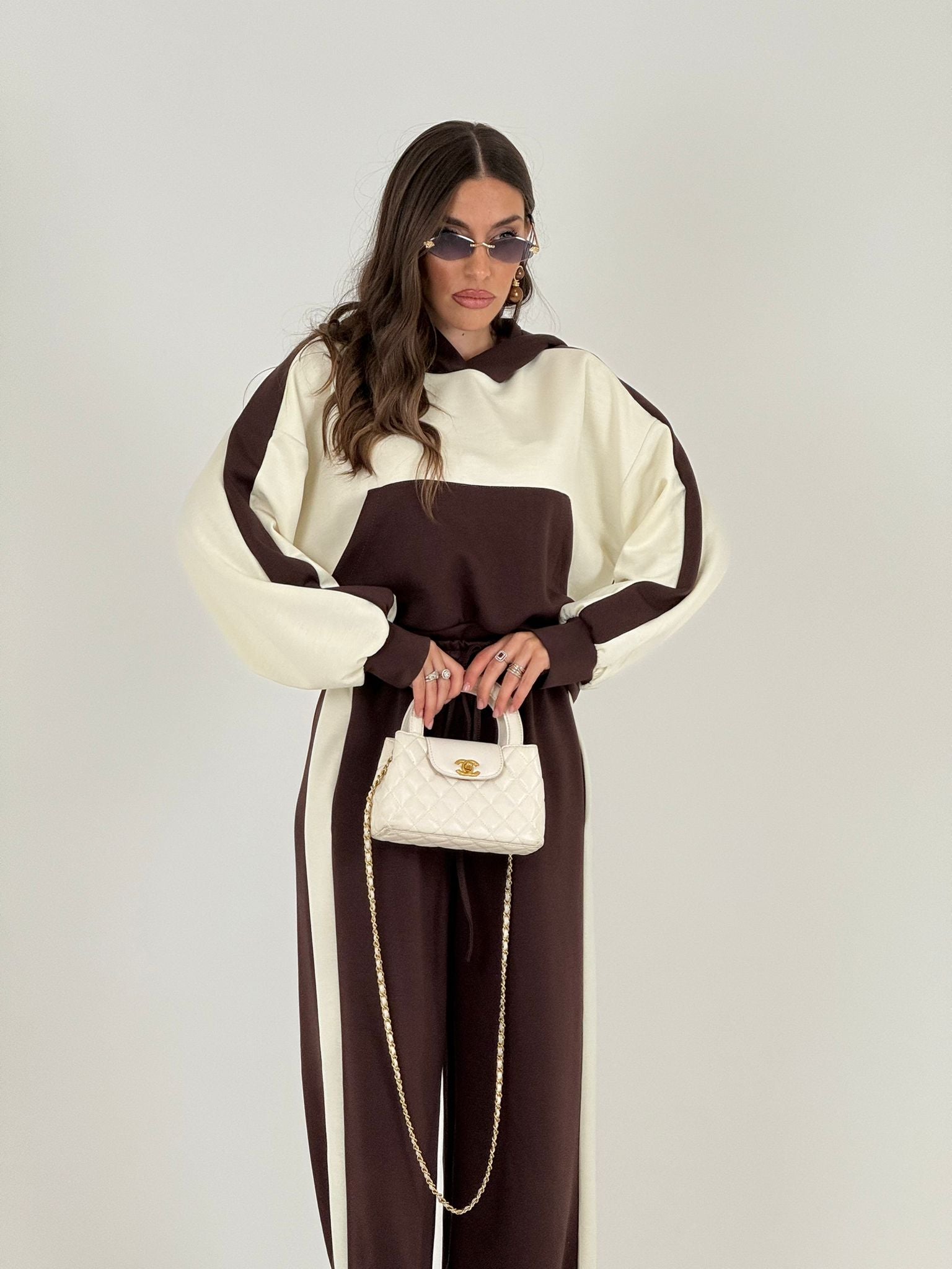 SALDO Tuta ELLA - Completo felpa e pantalone bicolore