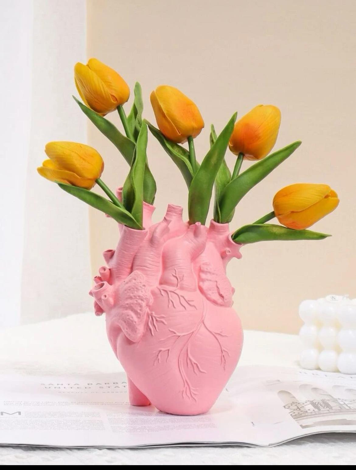 Cuore in poliresina - vaso per fiore ad organo di cuore - preordine 7 giorni - Jiumir
