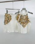 Cordset CARLOTTA - Completo top e gonna con paillettes