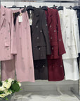 Tailleur KATIA - Completo giacca e pantalone con dettagli in pietra