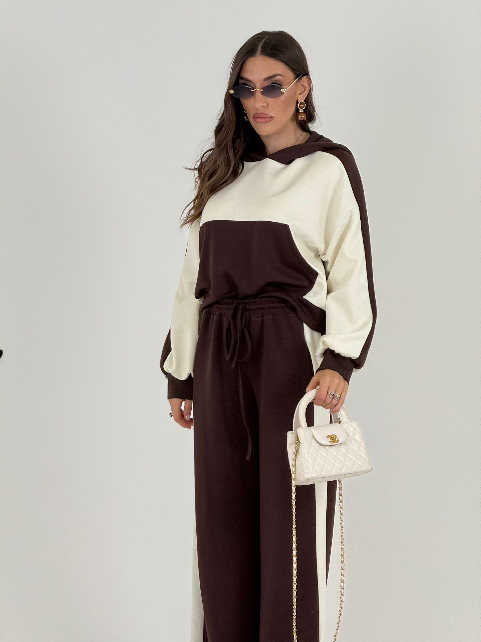 SALDO Tuta ELLA - Completo felpa e pantalone bicolore