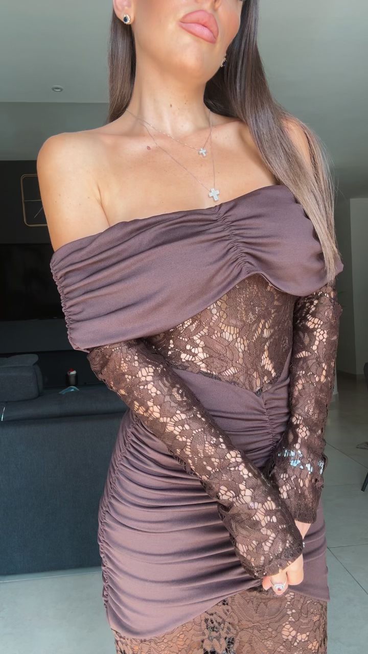 SALDO Abito Portofino - abito lungo con drappeggio e lunghezza e bustino in pizzo