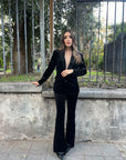 Tailleur Esmeralda - Velvet Tailleur con brillo