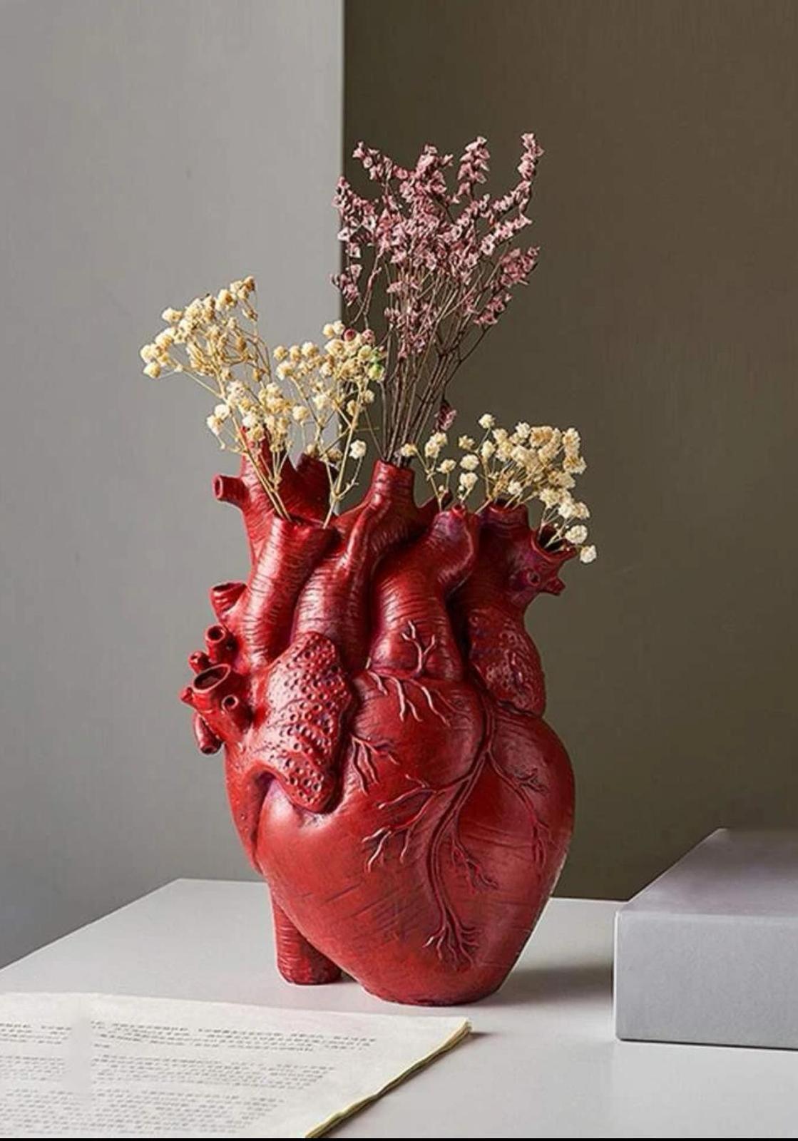 Cuore in poliresina - vaso per fiore ad organo di cuore - preordine 7 giorni - Jiumir