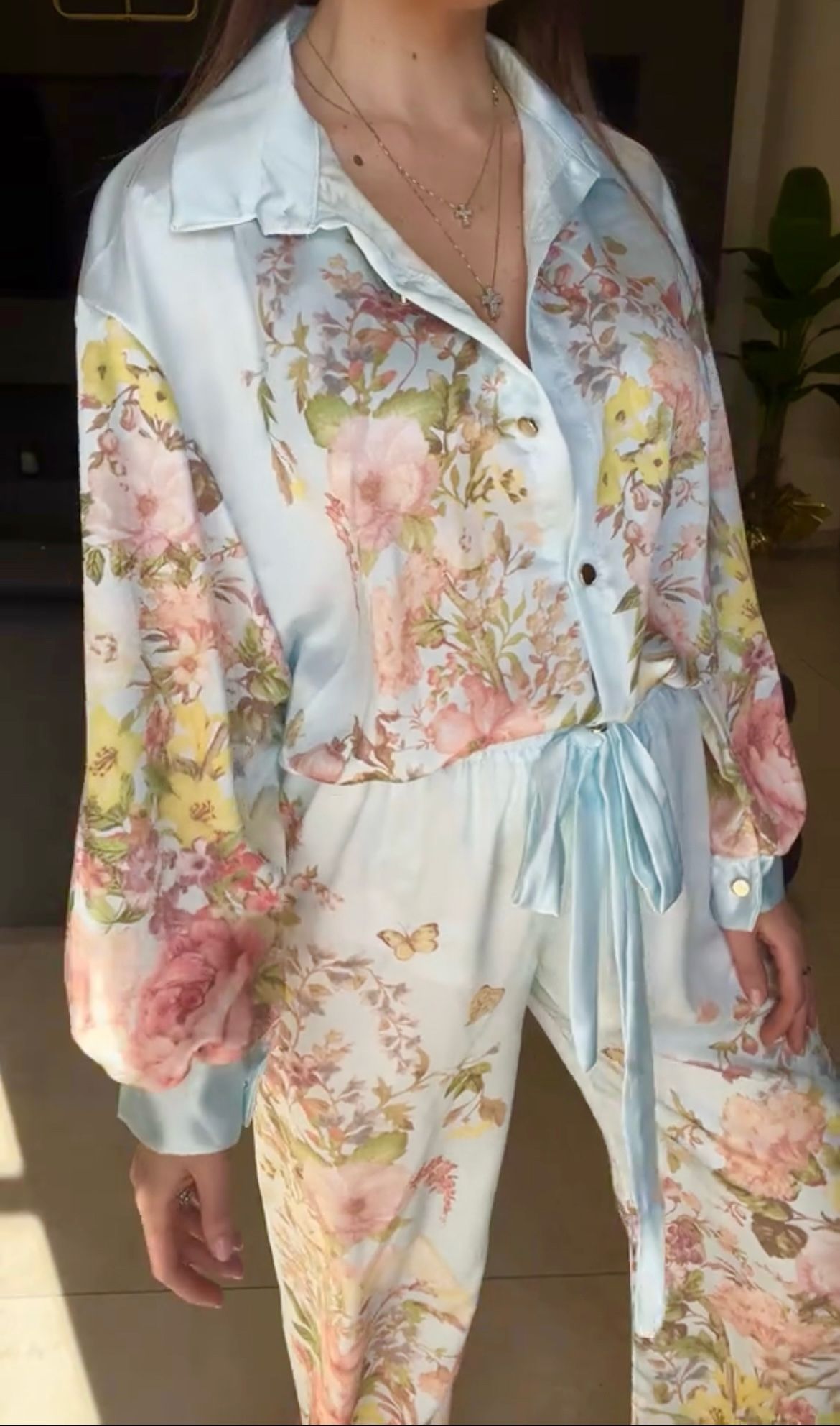 NuVola Cordset - camisa completa e calças de fantasia floral