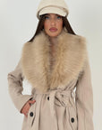 Cappotto COAT - Cappotto con collo in ecopelliccia