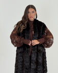 Pelliccia in visone N124 marrone scuro - gilet in visone