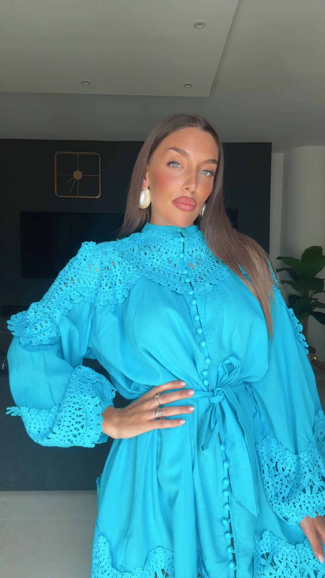 Abito LING - Abito corto con bottone e cintura - COLLEZIONE CHIC