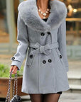 Cappotto REBECCA - Cappotto corto con collo in eco pelliccia