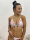 Bikini con Passamaneria con PON PON e Nappine. Pezzo sopra di bikini a Ponpon Donna - Colore Bianco-Nero - Taglia S-M M-L  - - Moda Mare 2020