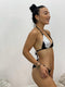 Vip Bikini Triangolo Pizzo-  Bikini da donna  Slip con laccetti regolabili - Taglie: 40-42-44-46 Costume da Bagno con decoro in Pizzo - disponibile in 5 varianti Nero-Blu-Rosso-Verde-Bronzo