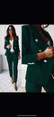 Tailleurs Asia limited edition- pantalone a sigaretta con giacca con bottoni dorati