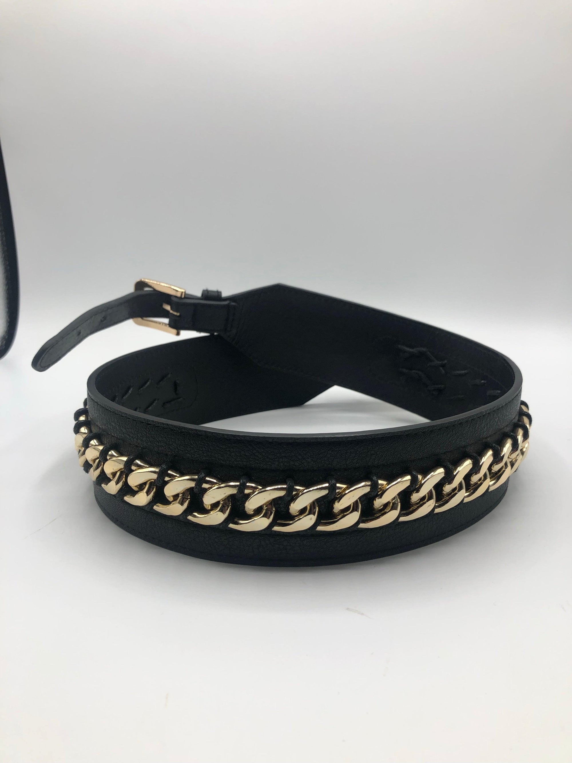 Cintura con catena  inspired- Cintura in ecopelle