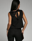 Cordset Miami limited blusa con fiocco sulla schiena e pantalone a zampa - preordine 2-3 giorni lavorativi - Jiumir