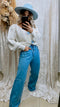 Jeans palazzo vita alta - jeans modello a palazzo lavaggio chiaro