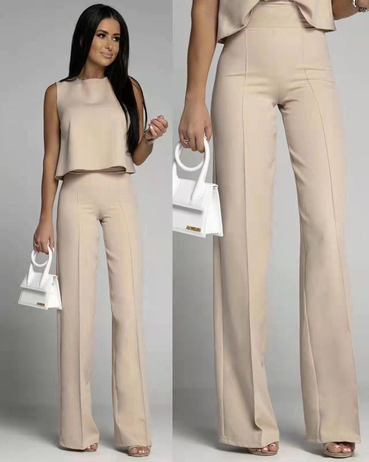 Cordset Miami limited blusa con fiocco sulla schiena e pantalone a zampa - preordine 2-3 giorni lavorativi