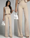 Cordset Miami limited blusa con fiocco sulla schiena e pantalone a zampa - preordine 2-3 giorni lavorativi - Jiumir